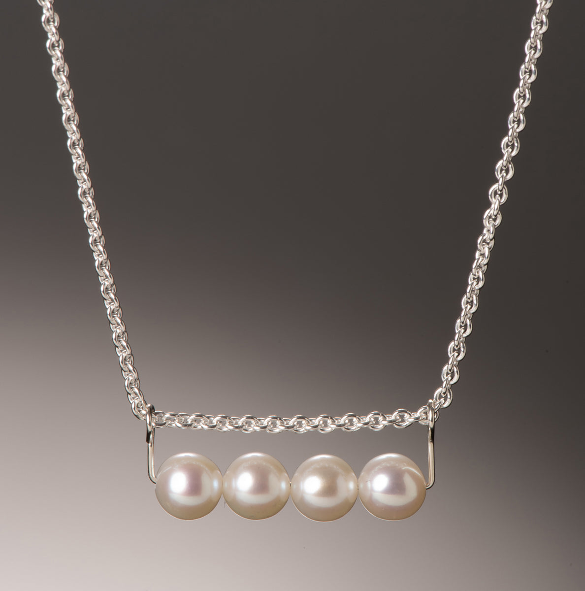 【2plan】24FW★ [LAN ARCHIVE] Eve Pearl Chain Necklace pearl foursome pendant – naomi jewelry